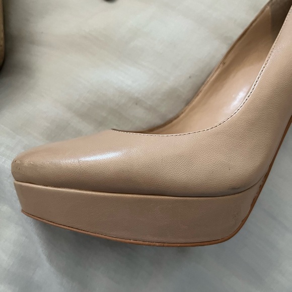 Vince Camuto | Niomi Pink Nude Round Toe Platform Stiletto Heels | Size 8 - Picture 6 of 7